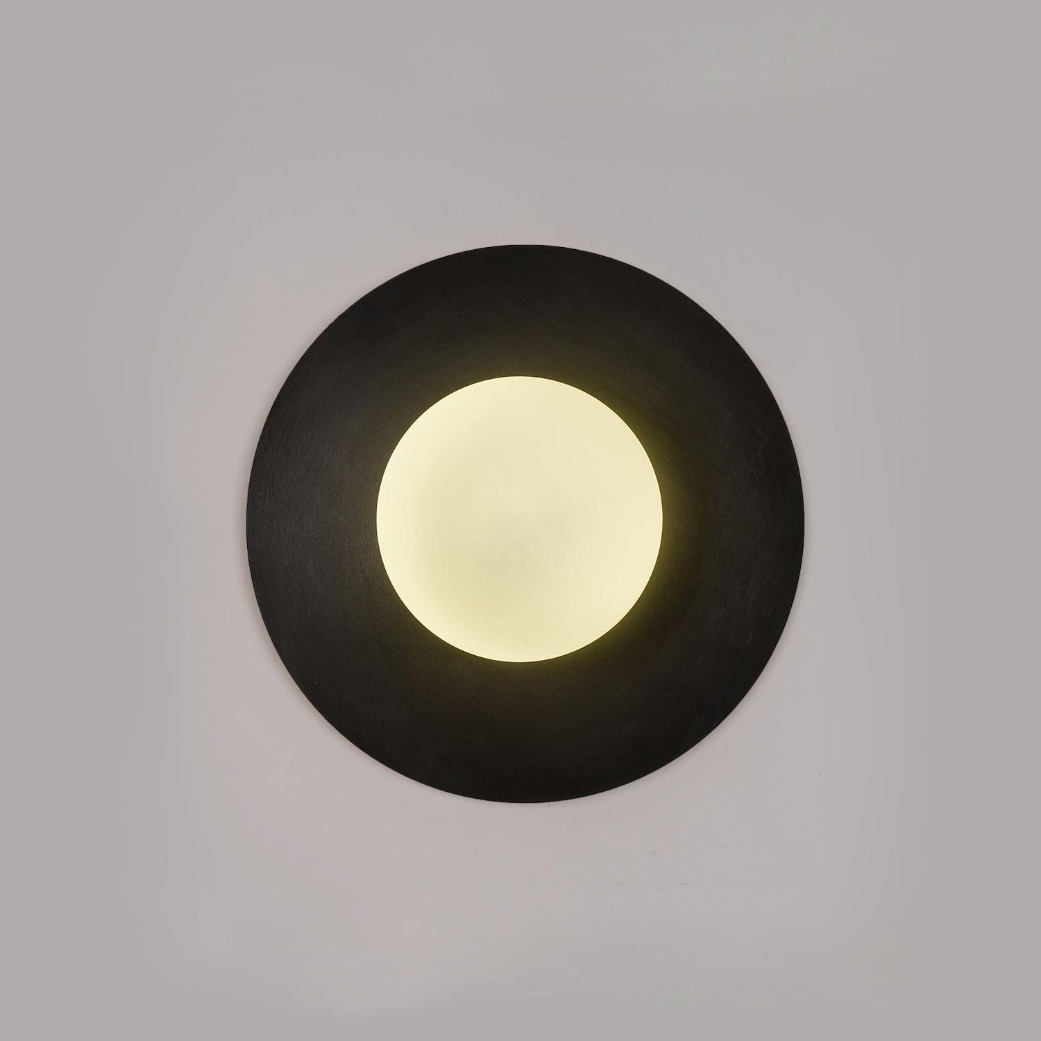Modern Round Glass Art Sconce Wall Lamp Celestial Moon Design for Hallway and Bedroom