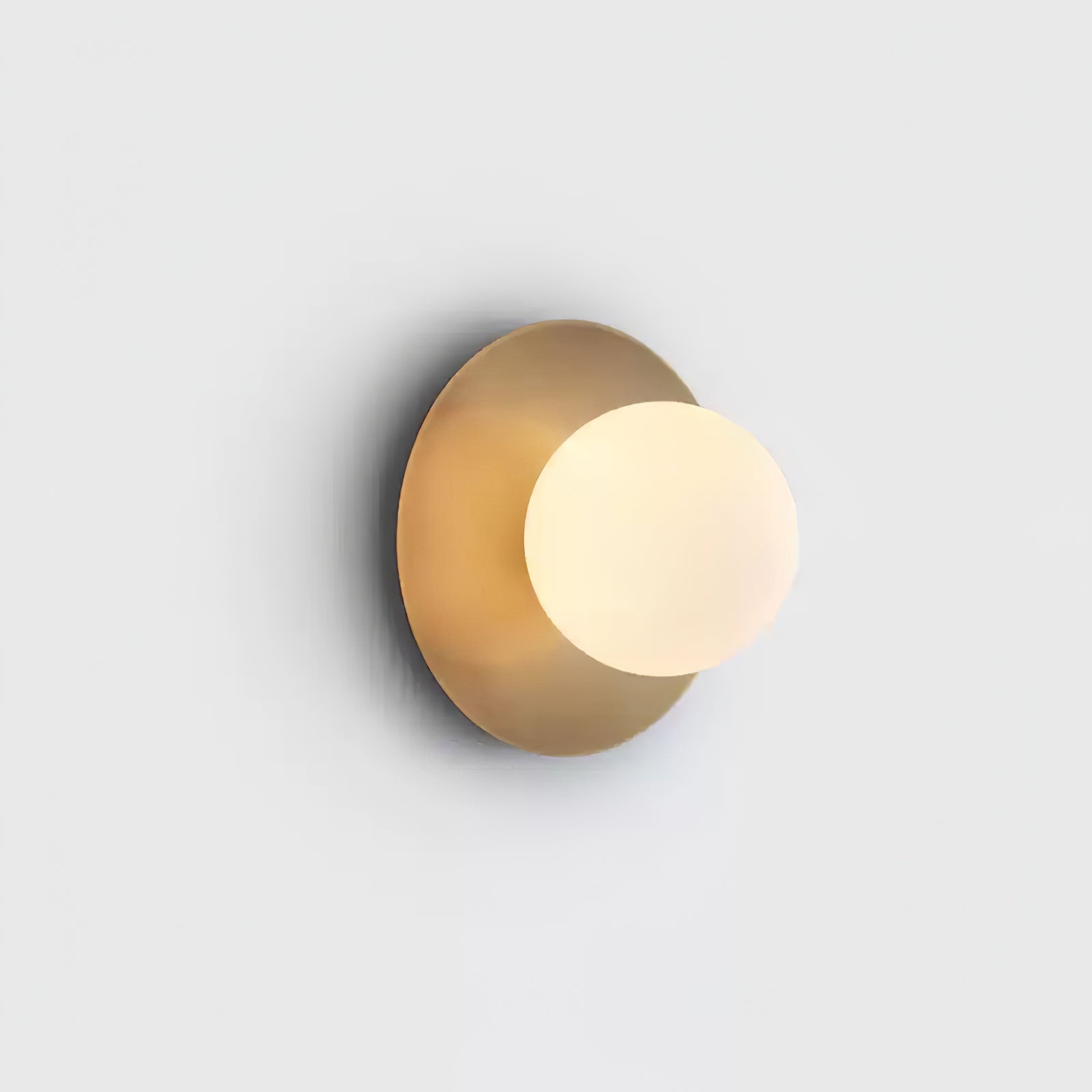 Modern Round Glass Art Sconce Wall Lamp Celestial Moon Design for Hallway and Bedroom