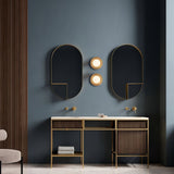 Modern Round Glass Art Sconce Wall Lamp Celestial Moon Design for Hallway and Bedroom
