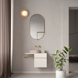 Modern Round Glass Art Sconce Wall Lamp Celestial Moon Design for Hallway and Bedroom