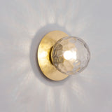 Modern Round Glass Ball Wall Sconce 12W LED Indoor Lighting for Bedroom Bedside and Living Room