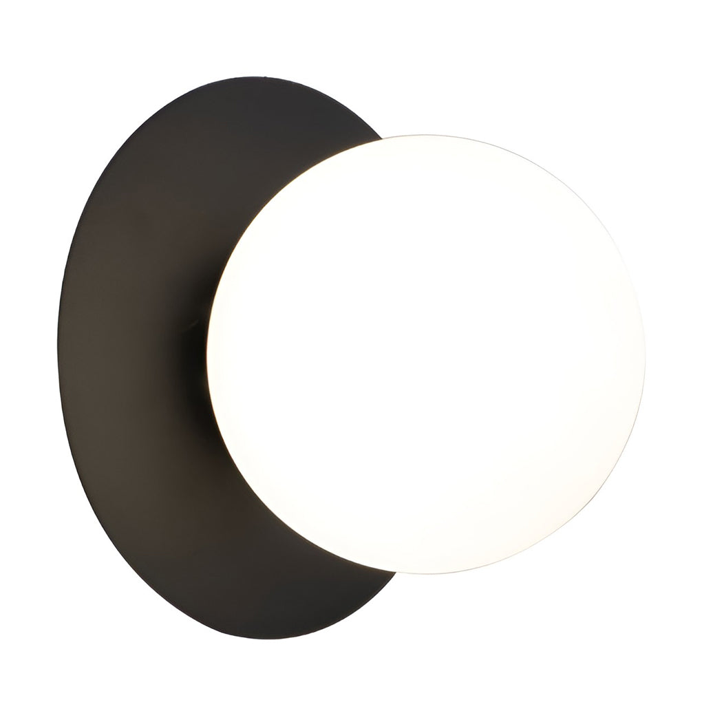 Modern Round Glass Ball Wall Sconce 12W LED Indoor Lighting for Bedroom Bedside and Living Room
