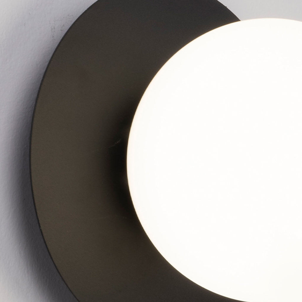 Modern Round Glass Ball Wall Sconce 12W LED Indoor Lighting for Bedroom Bedside and Living Room