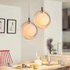 Modern Round Glass Sphere Pendant Light Nordic Hanging Ceiling Fixture for Home