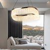 Modern Round K9 Crystal LED Chandelier Luxury 3 Step Dimming Pendant Lighting