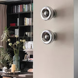 Modern Round Lava Glass Wall Sconce Creative Art Indoor Lighting Fixture in Gold and Silver