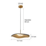Modern Round LED Chandelier Resin Nordic Pendant Light for Bedroom Living Room Black and Gray