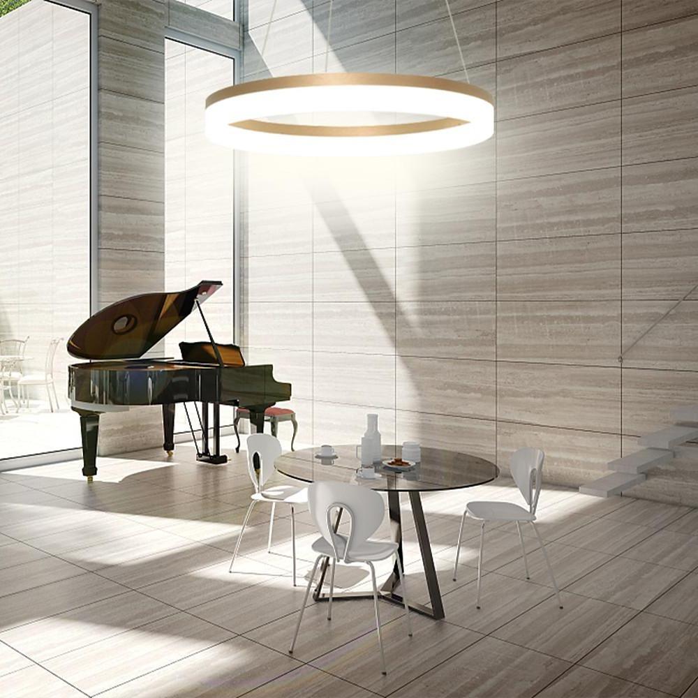 Modern Round LED Pendant Light for Kitchen Island and Contemporary Living Spaces