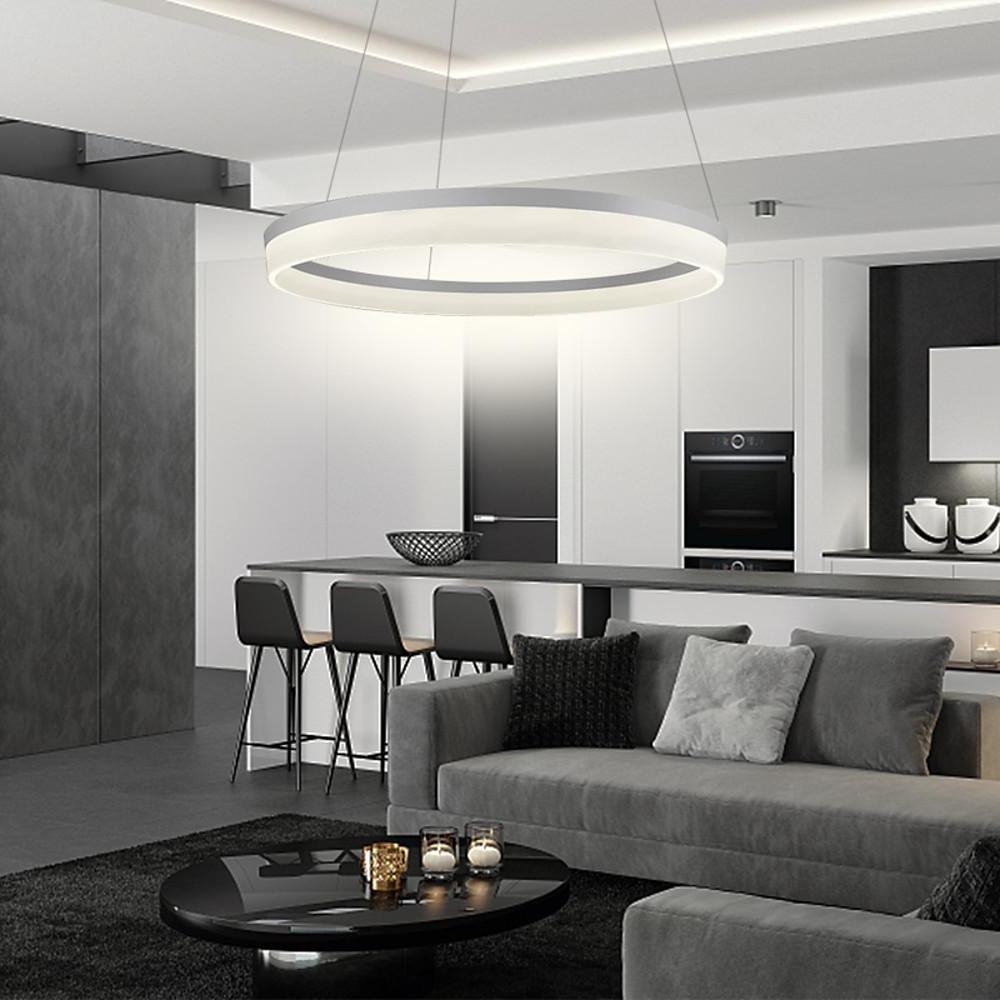Modern Round LED Pendant Light for Kitchen Island and Contemporary Living Spaces