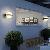 Modern Round LED Up and Down Outdoor Wall Sconce Waterproof Exterior Lighting for Porch Yard