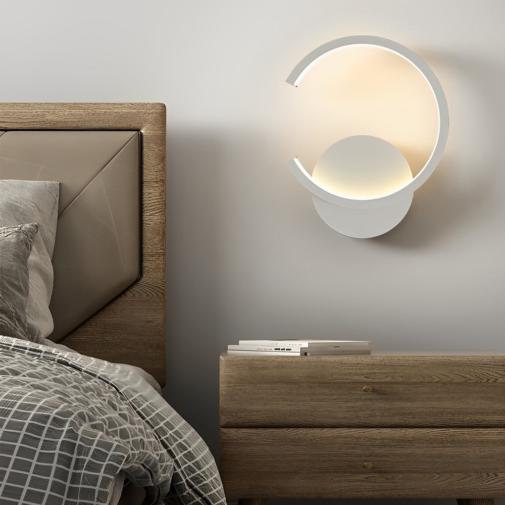 Modern Round LED Wall Sconce Dimmable Nordic Minimalist Bedside Light Fixture