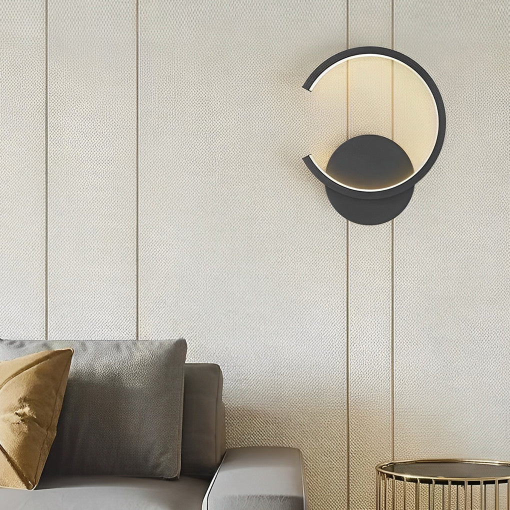 Modern Round LED Wall Sconce Dimmable Nordic Minimalist Bedside Light Fixture