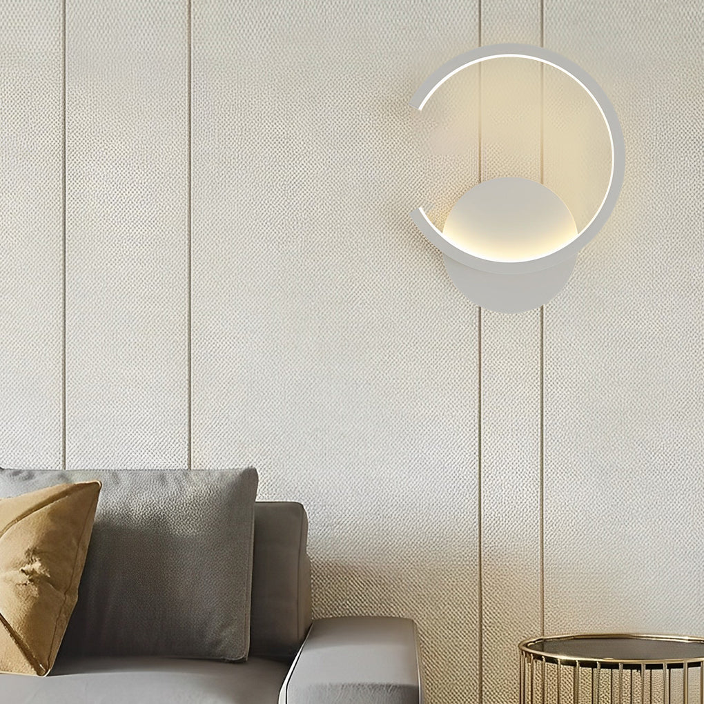 Modern Round LED Wall Sconce Dimmable Nordic Minimalist Bedside Light Fixture