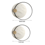 Modern Round Marble LED Wall Sconce Natural Stone Backlit Fixture for Living Room and Bedroom