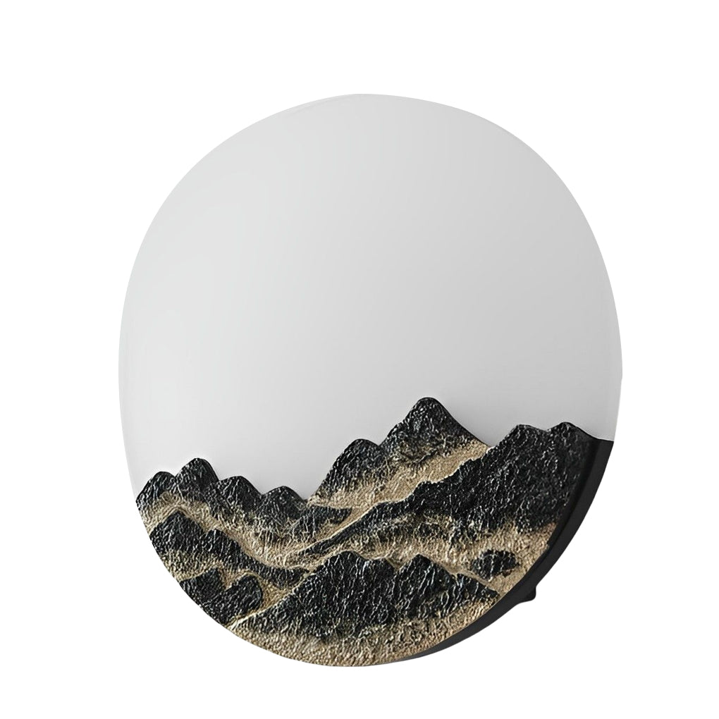 Modern Round Mountain Design Exterior LED Wall Light Waterproof Stainless Steel Sconce for Yard