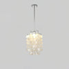 Modern Round Natural Shell Chandelier Luxury Coastal Pendant Lighting for Dining Room