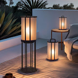 Modern Round Pillar Acrylic Lantern Outdoor Landscape Light for Garden and Pathway