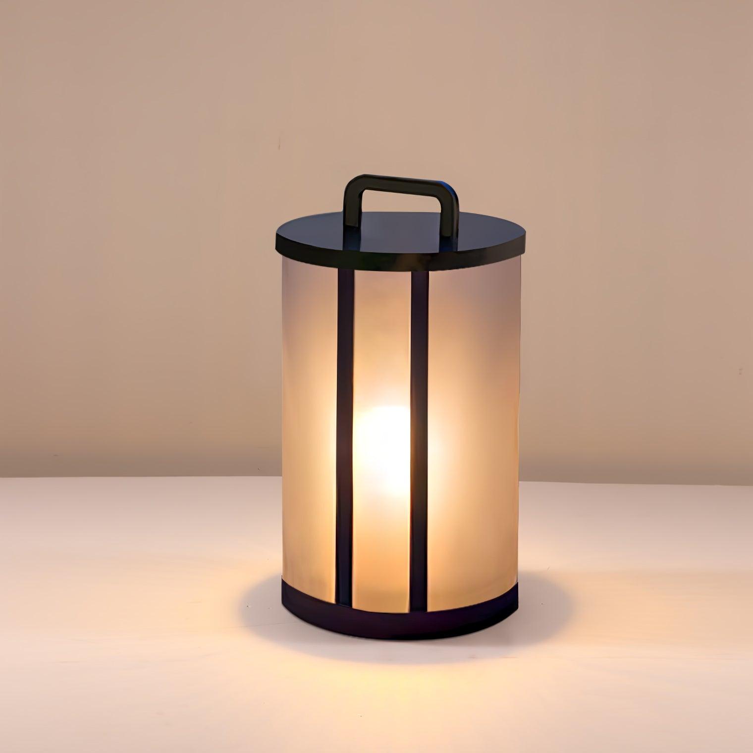 Modern Round Pillar Acrylic Lantern Outdoor Landscape Light for Garden and Pathway