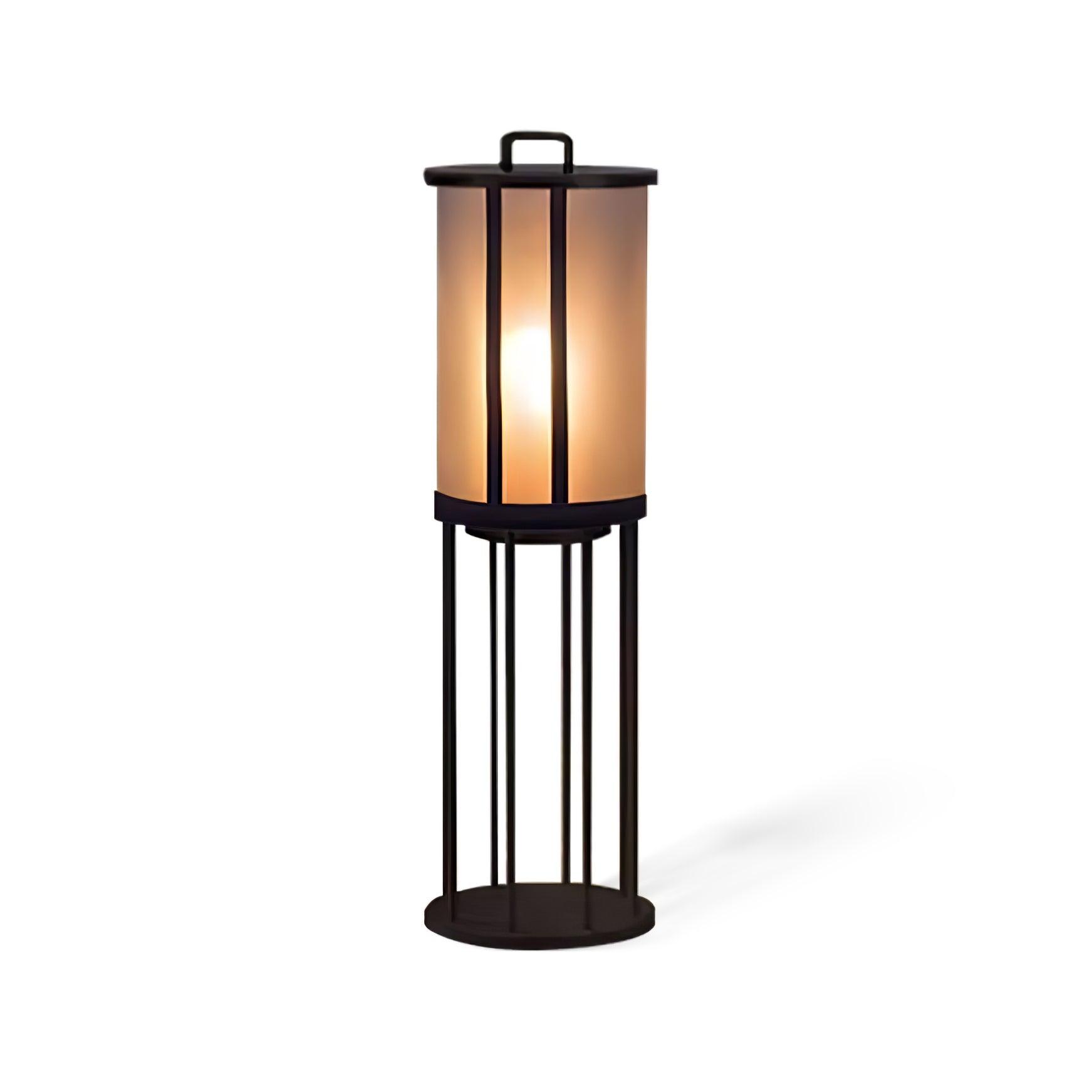Modern Round Pillar Acrylic Lantern Outdoor Landscape Light for Garden and Pathway