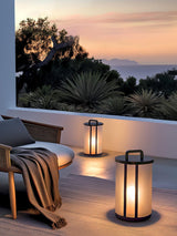 Modern Round Pillar Acrylic Lantern Outdoor Landscape Light for Garden and Pathway