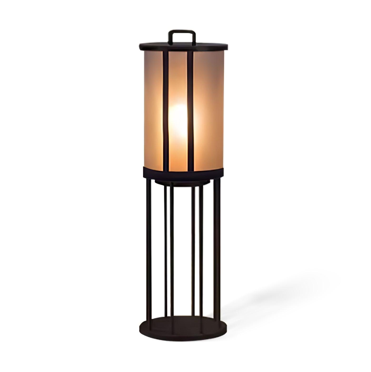 Modern Round Pillar Acrylic Lantern Outdoor Landscape Light for Garden and Pathway