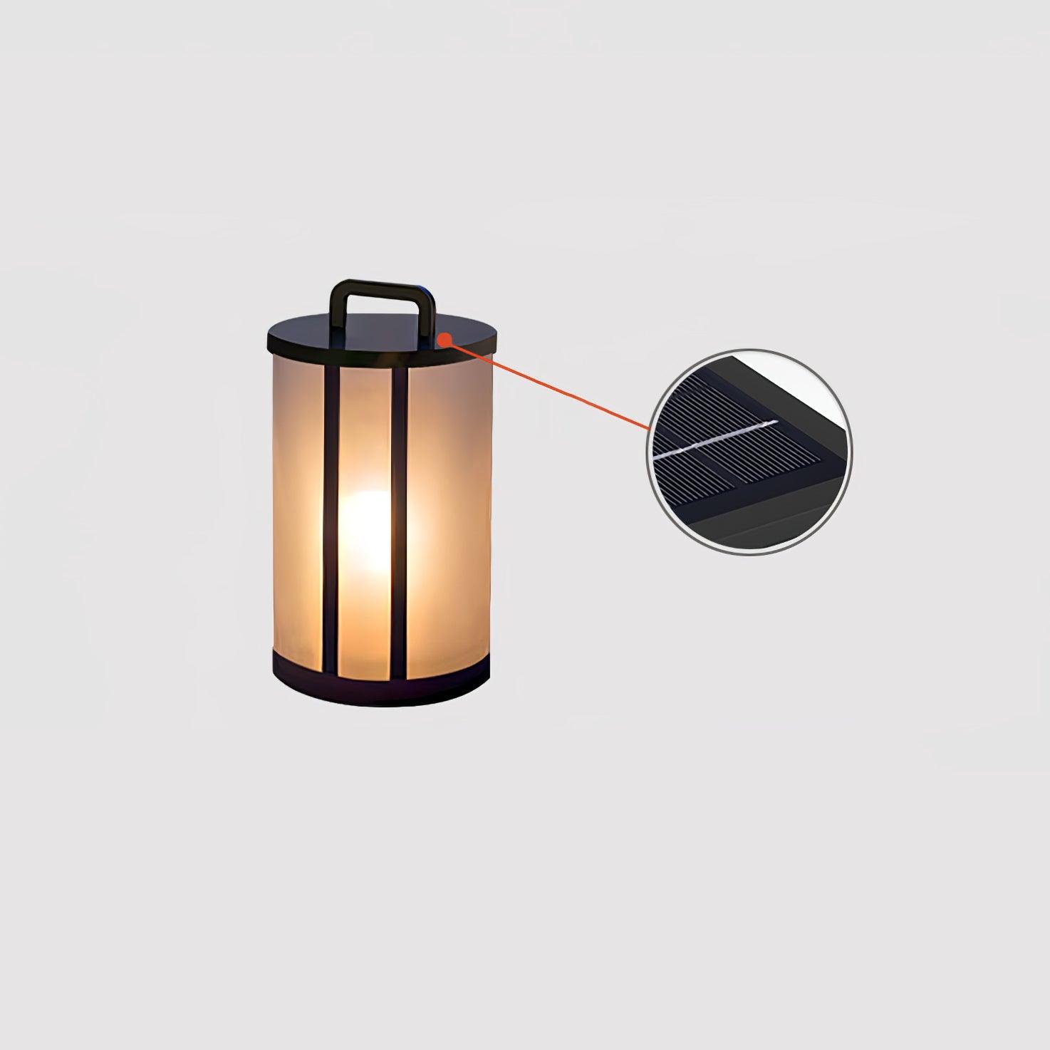 Modern Round Pillar Acrylic Lantern Outdoor Landscape Light for Garden and Pathway