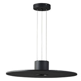 Modern Round Plate LED Pendant Light Minimalist Hanging Lamp for Kitchen Island
