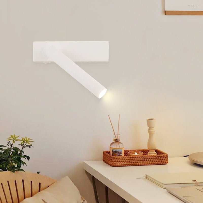 Modern Round Recessed LED Bedside Wall Lamp Metal Sconce for Minimalist Interior Lighting
