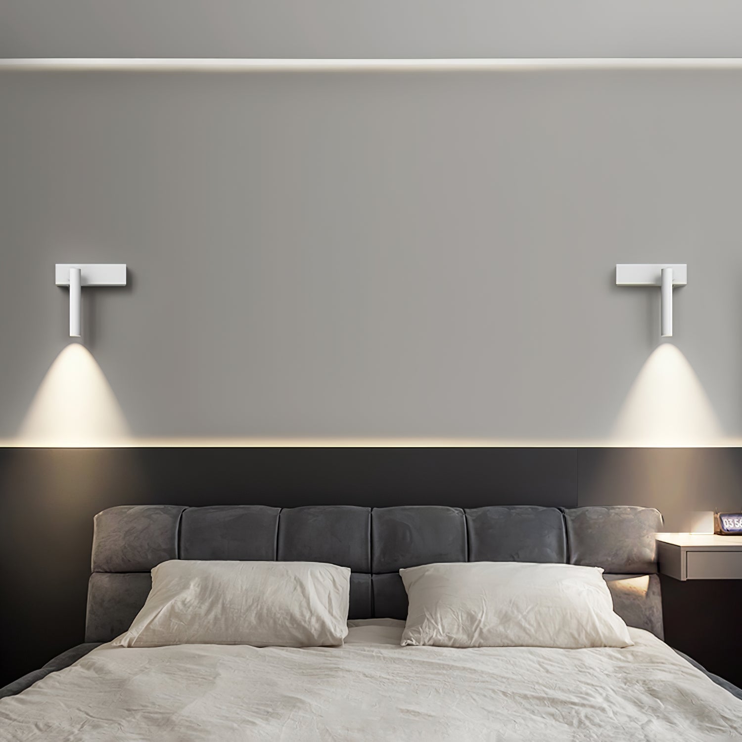 Modern Round Recessed LED Bedside Wall Lamp Metal Sconce for Minimalist Interior Lighting