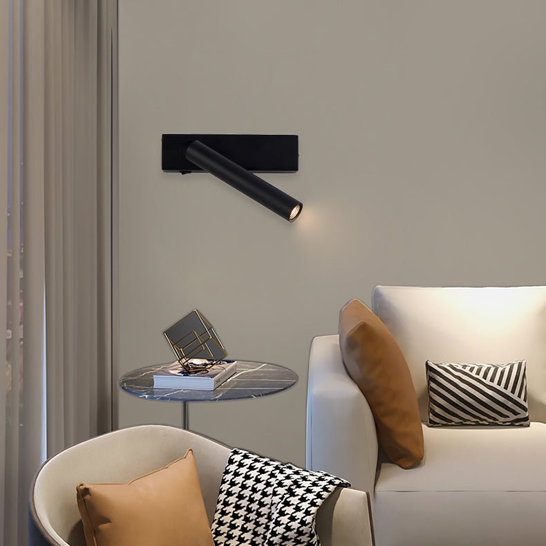 Modern Round Recessed LED Bedside Wall Lamp Metal Sconce for Minimalist Interior Lighting