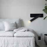 Modern Round Recessed LED Bedside Wall Lamp Metal Sconce for Minimalist Interior Lighting