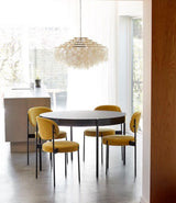 Modern Round Shell Pendant Light Coastal Chandelier for Living Room and Bedroom
