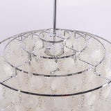 Modern Round Shell Pendant Light Coastal Chandelier for Living Room and Bedroom