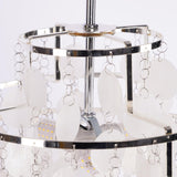 Modern Round Shell Pendant Light Coastal Chandelier for Living Room and Bedroom