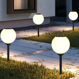 Modern Round Solar LED Pathway Lights Waterproof Outdoor Garden Stake Lighting with 3 Step Dimming