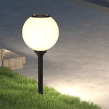 Modern Round Solar LED Pathway Lights Waterproof Outdoor Garden Stake Lighting with 3 Step Dimming