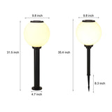 Modern Round Solar LED Pathway Lights Waterproof Outdoor Garden Stake Lighting with 3 Step Dimming