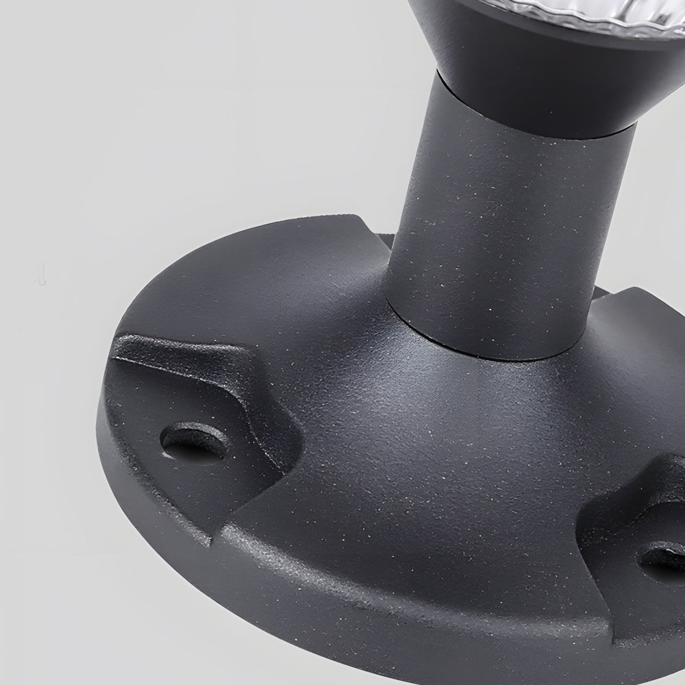 Modern Round Solar Post LED Pier Mount Light Waterproof Outdoor Lighting for Garden Fence and Gate