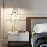 Modern Round Stainless Steel LED Pendant Light Acrylic Hanging Lamp for Dining Room and Bedroom