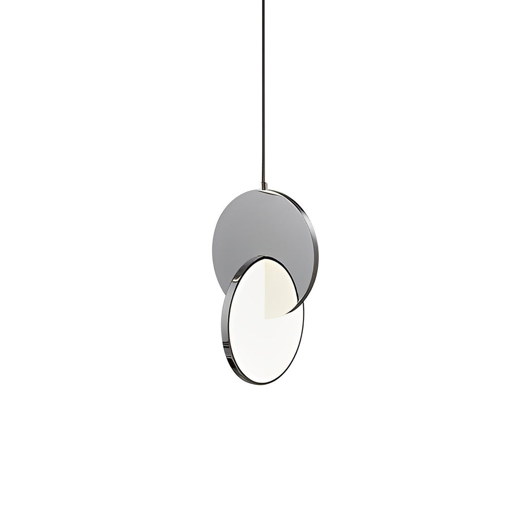 Modern Round Stainless Steel LED Pendant Light Acrylic Hanging Lamp for Dining Room and Bedroom