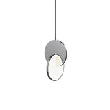 Modern Round Stainless Steel LED Pendant Light Acrylic Hanging Lamp for Dining Room and Bedroom