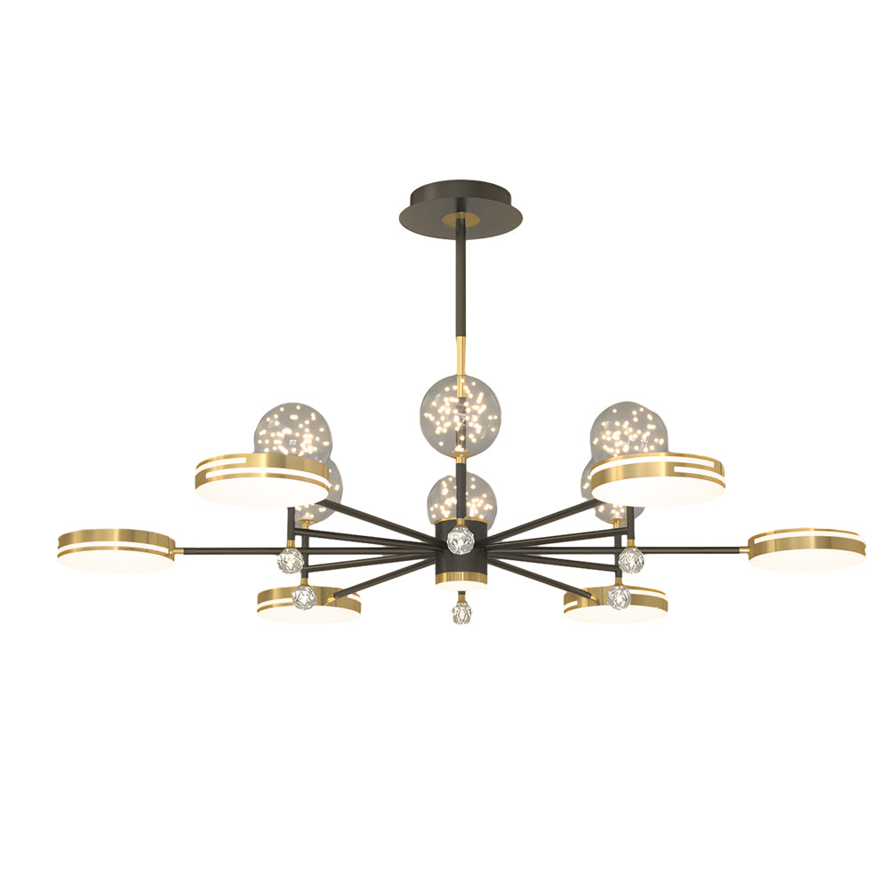 Modern Round Star Ball Glass Ceiling Light with 3 Step Dimming for Bedroom and Living Room