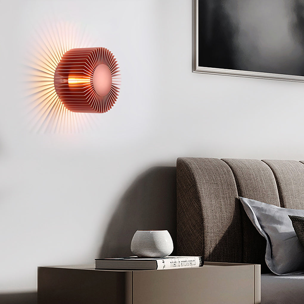 Modern Round Sunflower LED Wall Sconce Creative Aluminum Decorative Indoor Light Fixture