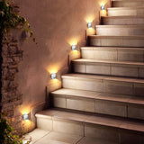 Modern Round Waterproof LED Recessed Step Lights for Outdoor Garden Deck and Pathway Lighting