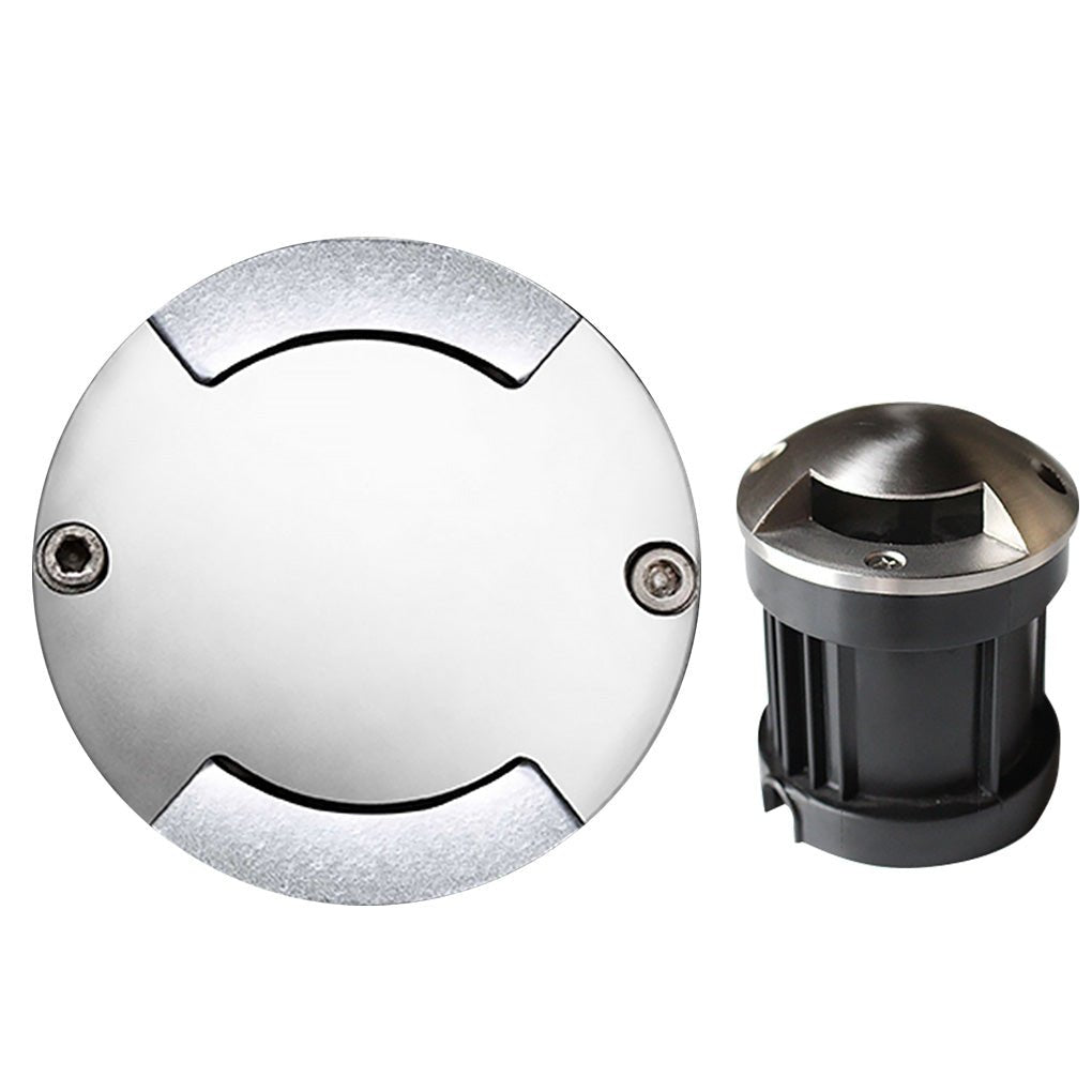 Modern Round Waterproof LED Recessed Step Lights for Outdoor Garden Deck and Pathway Lighting