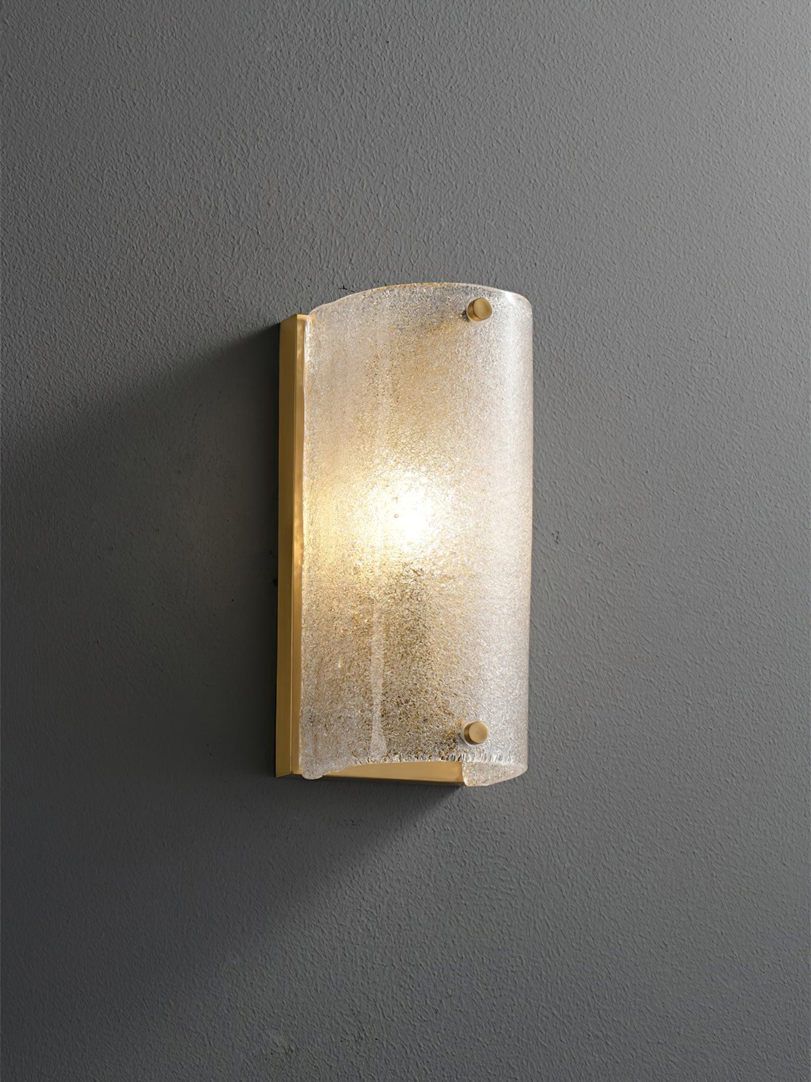 Modern Rounded Opaque Glass Wall Sconce with Antique Brass Finish Interior Lighting