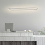 Modern Rounded Rectangle LED Pendant Light Dimmable Chandelier for Dining Room and Living Room