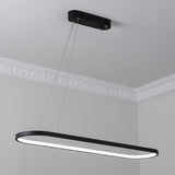 Modern Rounded Rectangle LED Pendant Light for Kitchen Island Acrylic Nordic Hanging Lamp