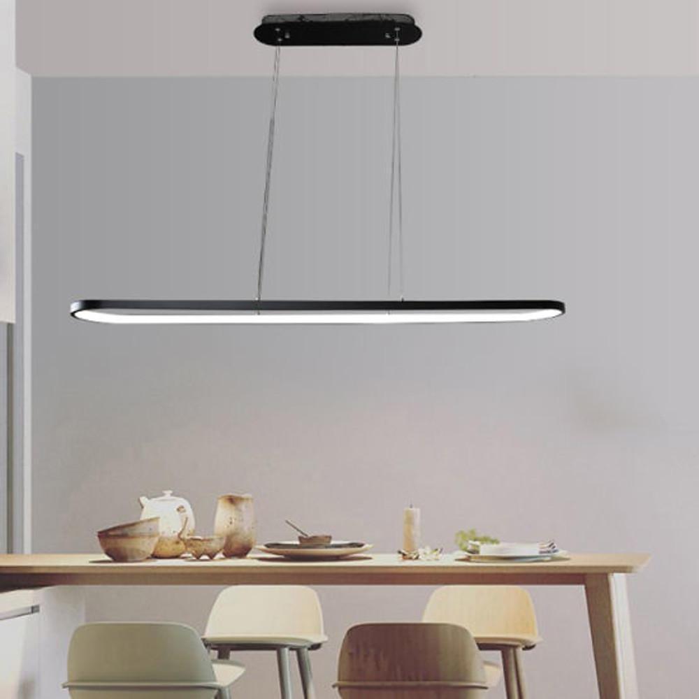 Modern Rounded Rectangle LED Pendant Light for Kitchen Island Acrylic Nordic Hanging Lamp