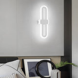 Modern Rounded Rectangular LED Wall Sconce Minimalist Iron Wall Light for Living Room and Bedroom